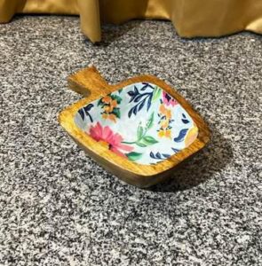 Apple Shaped Wooden Platter