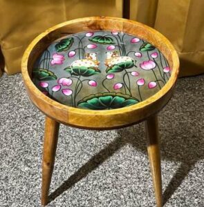 Foldable Wooden Stool-Lotus