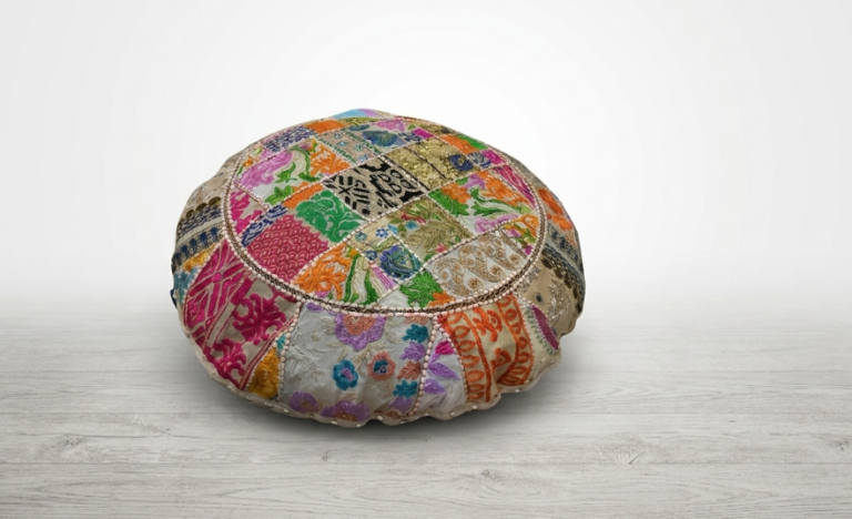 Round Floor Cusion (White)