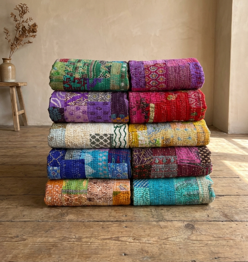 Silk Patola Patchwork Kantha-1